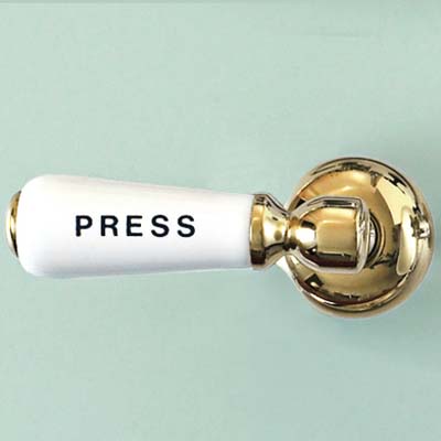 brass-and-porcelain lever