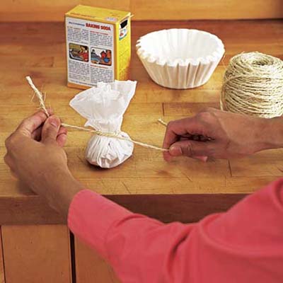 make an air freshner from a coffee filter