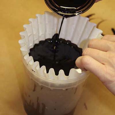 Prep a Stain with coffee filters