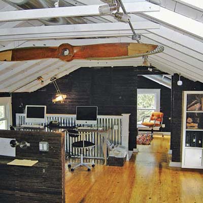 Lofty Attic Office After