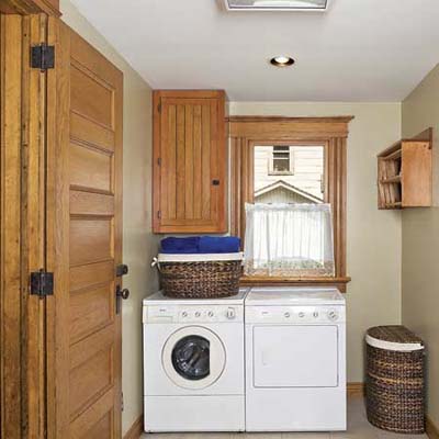 Light-Filled Laundry Room After