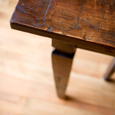 stained wood vintage table