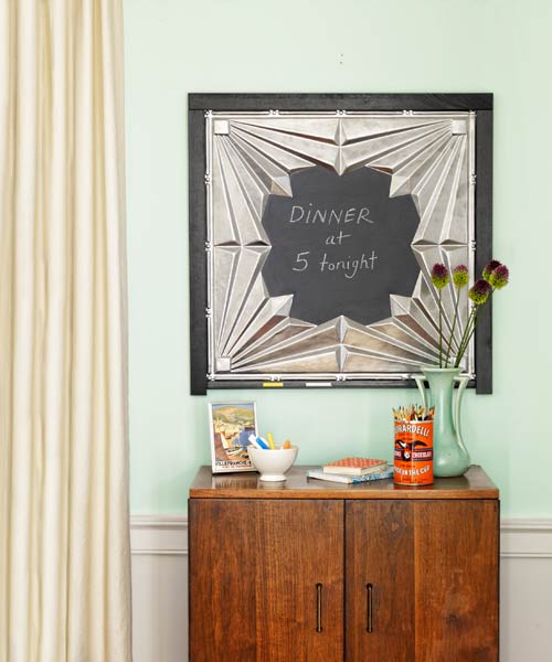 Tin-Tile Chalkboard: April's selection from A Year's Worth of Easy Upgrades gallery from this old house