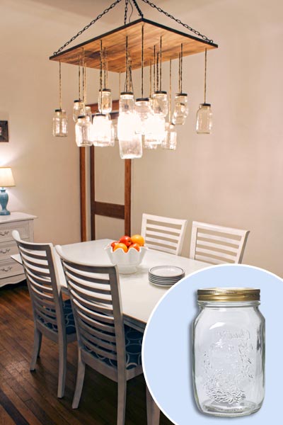 Make a Mason Jar Chandelier : July's selection from A Year's Worth of Easy Upgrades gallery from this old house