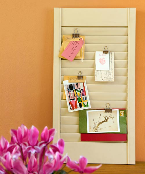 Shutter Turned Idea Board : September's selection from A Year's Worth of Easy Upgrades gallery from this old house