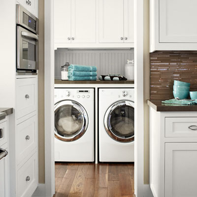 a first floor laundry room