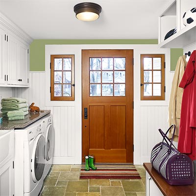 a laundry room and mudroom