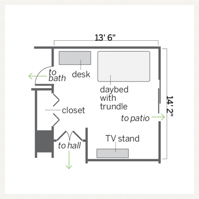 guest bedroom remodel floor plan before 
