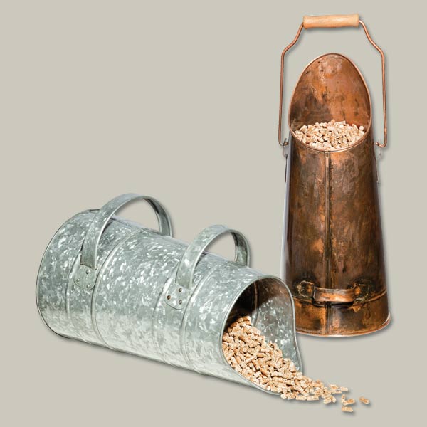 scuttle to keep pellets for pellet stove