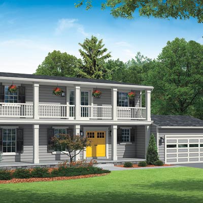 Colonial house after photoshop
