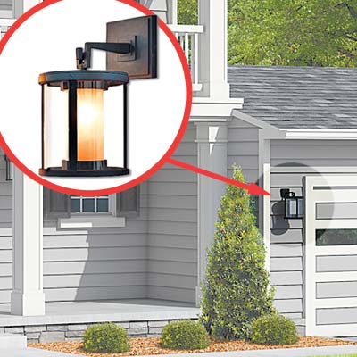 new sconces on Colonial house