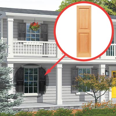 new shutters on Colonial house