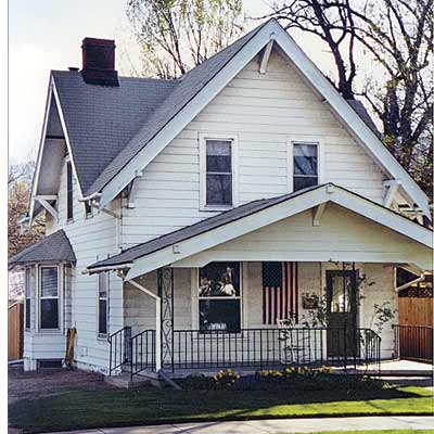 home with Craftsman features before makeover remodel