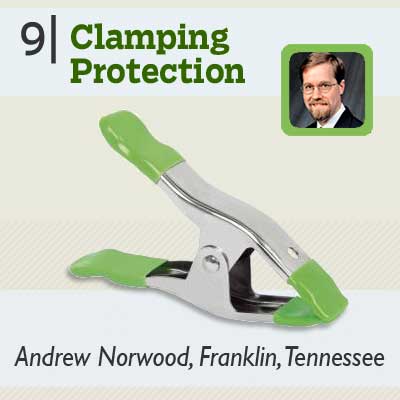 Clamping Protection tip from the this old house reader remodel issue 2012