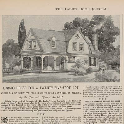 1898 Ladies' Home Journal ad for Dutch Colonial houseplans