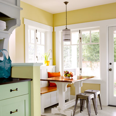 1918 craftsman bungalow after remodel breakfast nook 