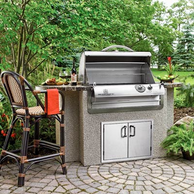 a prefab gas grill