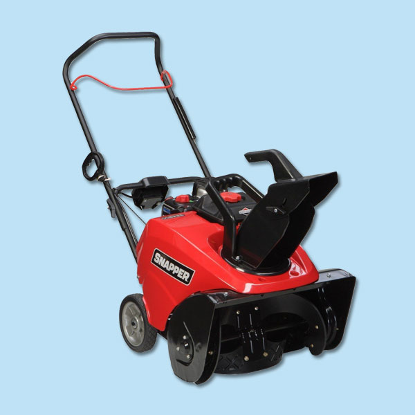 gas-powered snow thrower for storm preparation