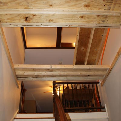 reader remodel built-in entryway project before