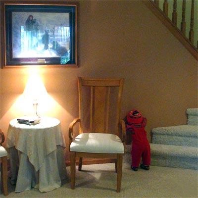 reader remodel built-in stairway project before