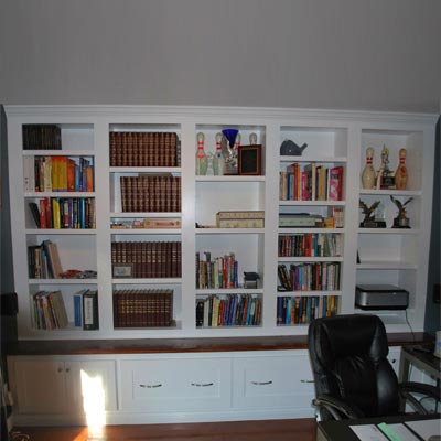 reader remodel built-in office storage project after