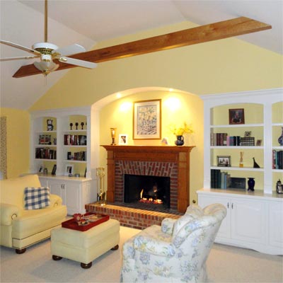 reader remodel built-in bookcases project after