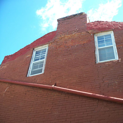 side exterior view of brick for save this old house lexington, missouri greek revival 
