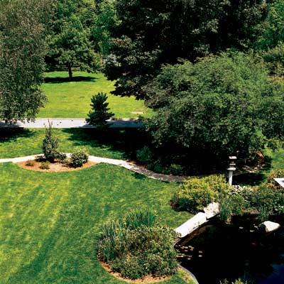 backyard curved garden paths 