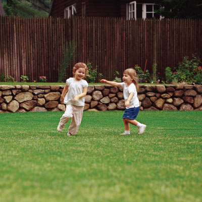 kids playing in yard