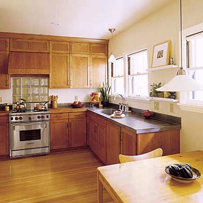earth-friendly Portland, Oregon bungalow kitchen after
