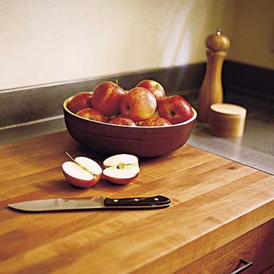 earth-friendly kitchen butcher-block counters