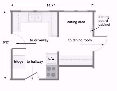 Kitchen before floorplan