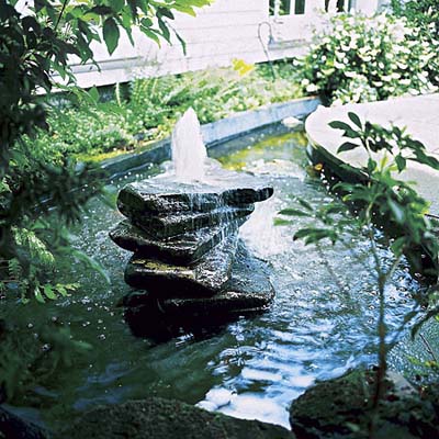 fountain in garden