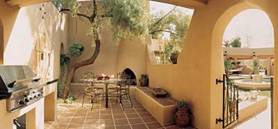 Tuscon TV project house patio and yard
