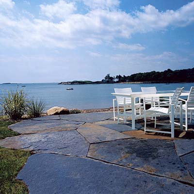 stone patio on inlet in Manchester-by-the-Sea