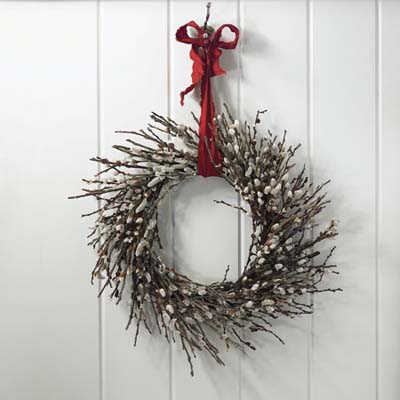organic pussy willow wreath