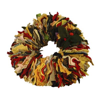 colorful handmade wreath