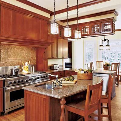 kitchen remodel in arts and crafts house