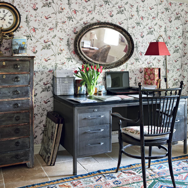 Quirky Cottage-Style Home Office for this old house get this look