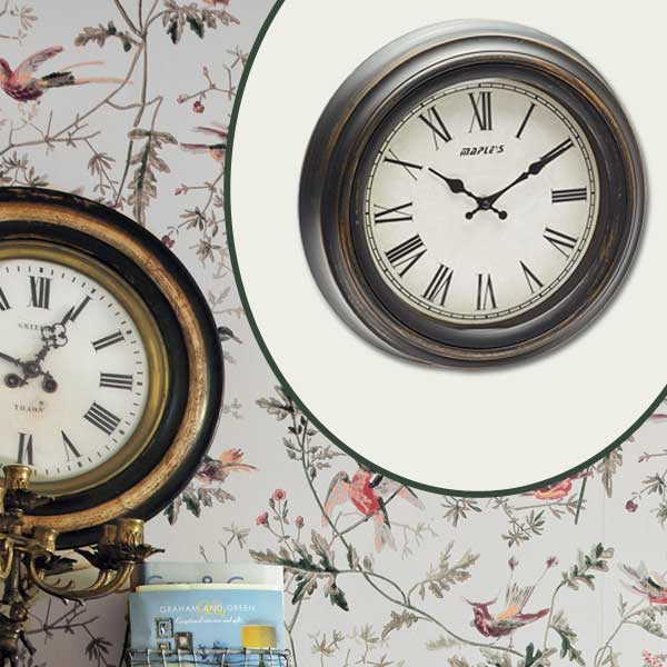 Vintage-Look Clock as part of the this old house get this look Quirky Cottage-Style Home Office gallery