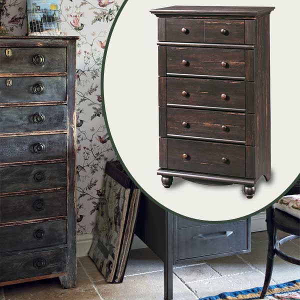 Distressed Chest as part of the this old house get this look Quirky Cottage-Style Home Office gallery
