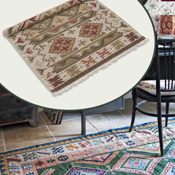 Colorful Kilim as part of the this old house get this look Quirky Cottage-Style Home Office gallery