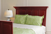 headboard made of bifold doors