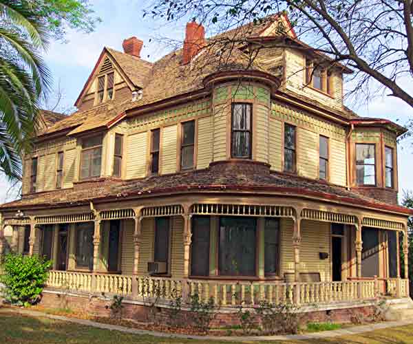 exterior with lots of original details, save this old house queen anne riverside california