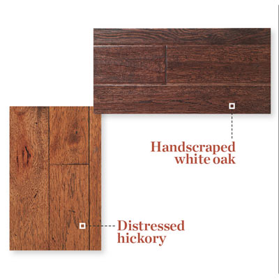 samples of distressed wood flooring