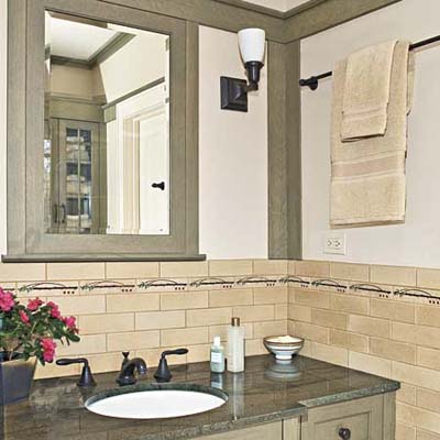 bathroom remodel in a Craftsman style aesthetic