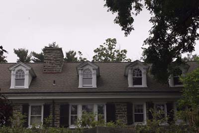Pedimented Palladian dormer window