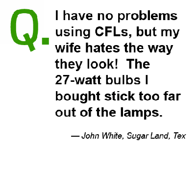 cfl bulbs are larger than incandescents
