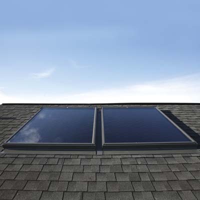 solar panels on shingled roof