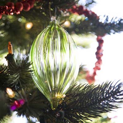 the Christmas tree ornaments at the Truman Room in the Blair House in Washington, DC